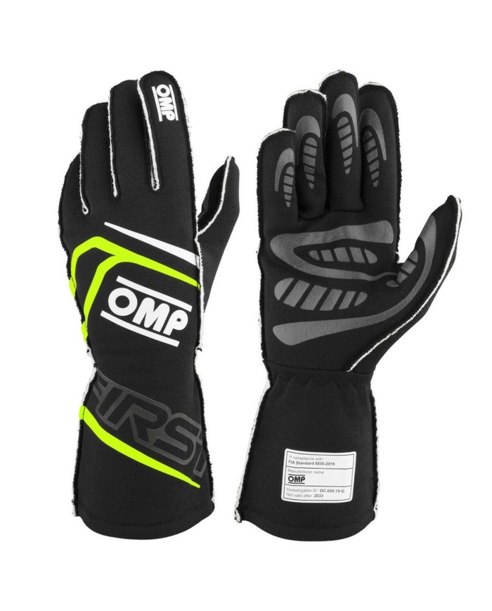 Guanti OMP FIRST Nero S FIA 8856-2018