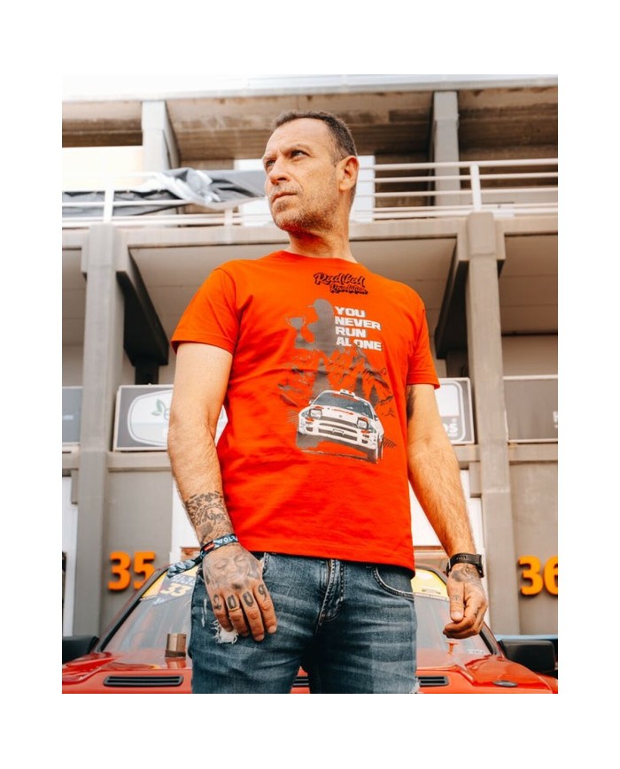 Maglia a Maniche Corte Uomo RADIKAL YOU NEVER RUN ALONE Rosso XL Maglia a Maniche Corte Uomo RADIKAL YOU NEVER RUN ALONE Rosso XL