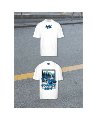 Maglia a Maniche Corte Uomo RADIKAL NICE TRACTOR NEAR THE BULLS Bianco XXXL