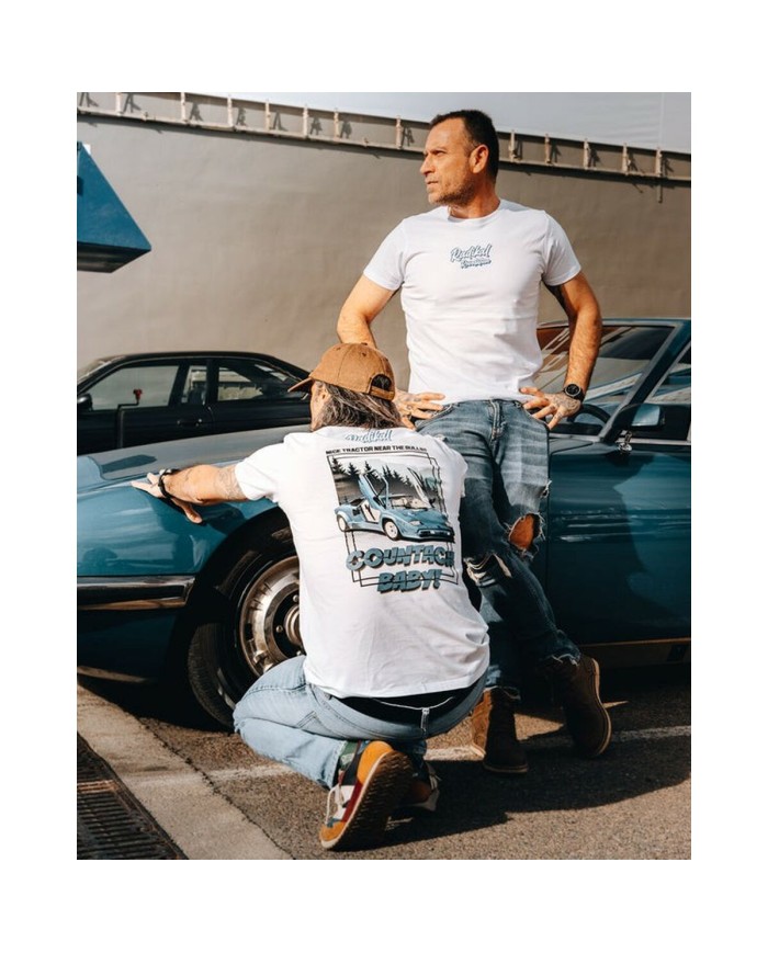 Maglia a Maniche Corte Uomo RADIKAL NICE TRACTOR NEAR THE BULLS Bianco XXXL Maglia a Maniche Corte Uomo RADIKAL NICE TRACTOR NEAR THE BULLS Bianco XXXL