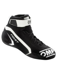 Stivali Racing OMP FIRST Nero/Bianco 41 Stivali Racing OMP FIRST Nero/Bianco 41