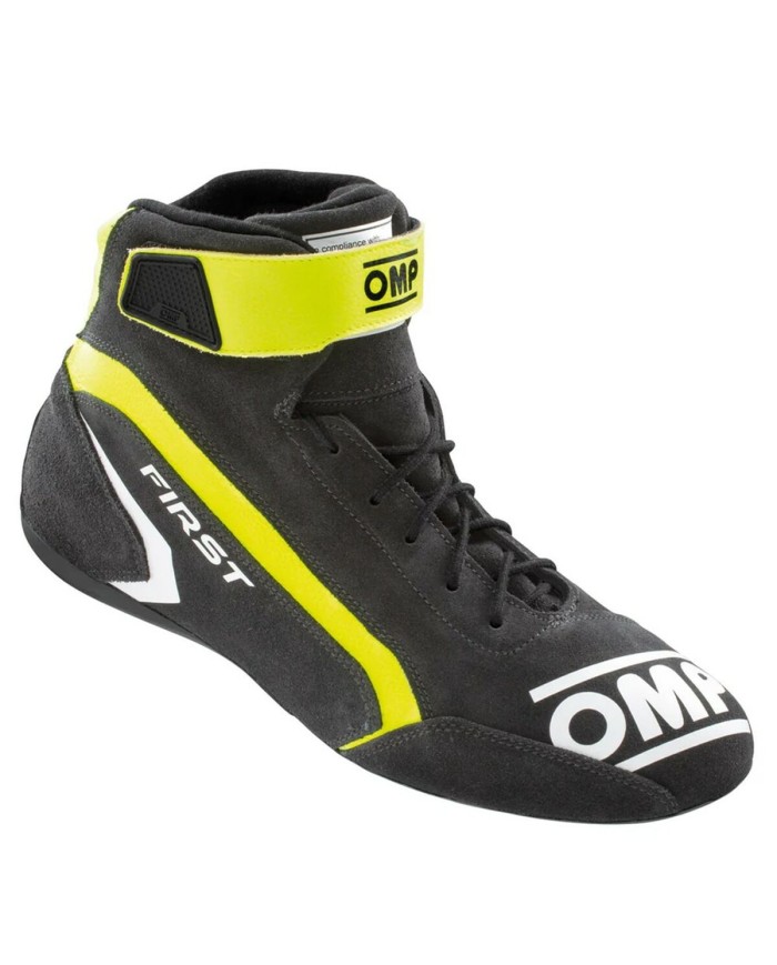 Stivali Racing OMP FIRST Giallo Grigio 39 Stivali Racing OMP FIRST Giallo Grigio 39