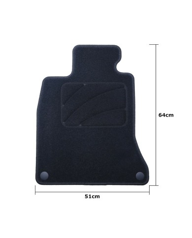 Set di Tappetini per Auto OCC Motorsport OCCBW0030 Bmw F01 Serie 7 Corto 5 Pezzi