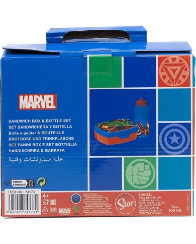 Contenitore per il pranzo con Bottiglia The Avengers CZ11275 380 ml 17 cm Plastica Contenitore per il pranzo con Bottiglia The Avengers CZ11275 380 ml 17 cm Plastica