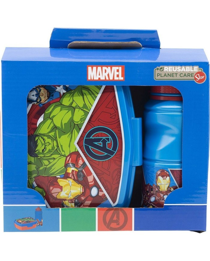 Contenitore per il pranzo con Bottiglia The Avengers CZ11275 380 ml 17 cm Plastica Contenitore per il pranzo con Bottiglia The Avengers CZ11275 380 ml 17 cm Plastica