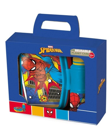 Contenitore per il pranzo con Bottiglia Spider-Man CZ11279 380 ml 17 cm Plastica Contenitore per il pranzo con Bottiglia Spider-Man CZ11279 380 ml 17 cm Plastica