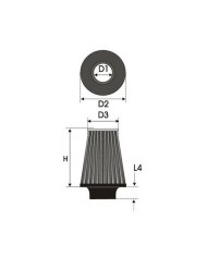 Filtro dell'aria Green Filters B61.75 Universale