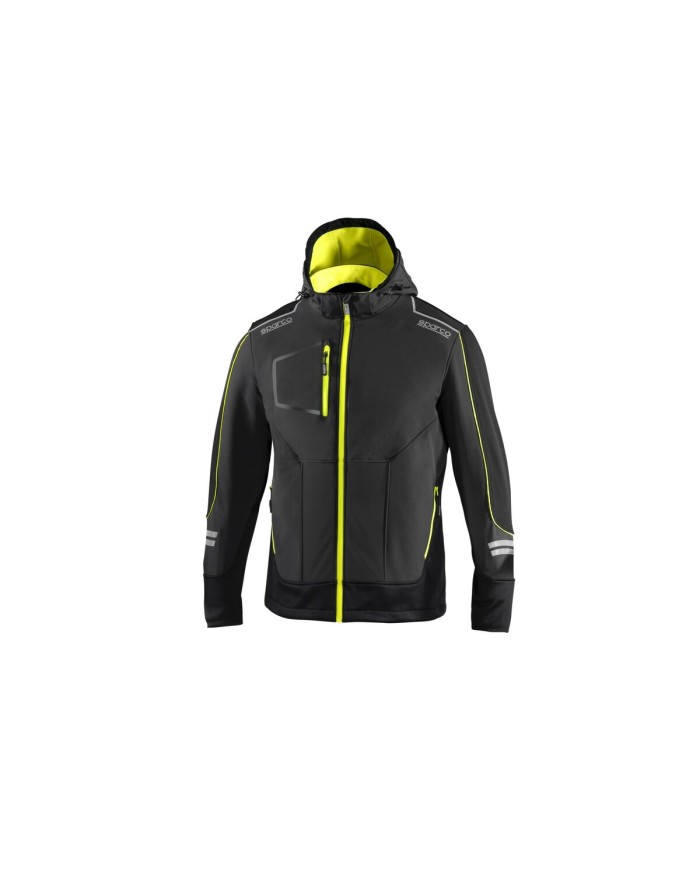 Giacca Sportiva da Uomo Sparco Tech TW Giallo Grigio Giacca Sportiva da Uomo Sparco Tech TW Giallo Grigio