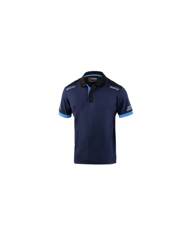 Polo a Maniche Corte Uomo Sparco TW Azzurro Blu scuro Polo a Maniche Corte Uomo Sparco TW Azzurro Blu scuro