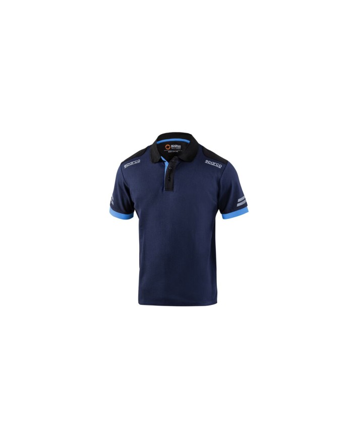 Polo a Maniche Corte Uomo Sparco TW Azzurro Blu scuro