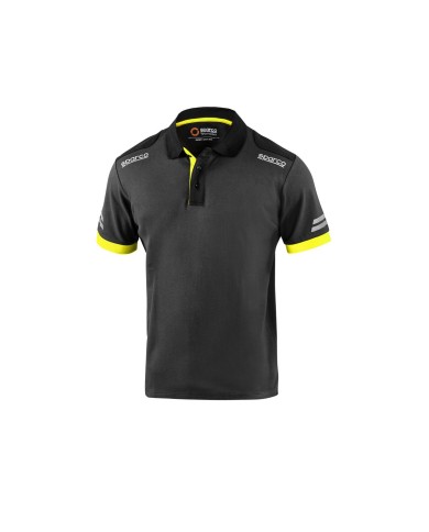 Polo a Maniche Corte Uomo Sparco TW Giallo Grigio Polo a Maniche Corte Uomo Sparco TW Giallo Grigio
