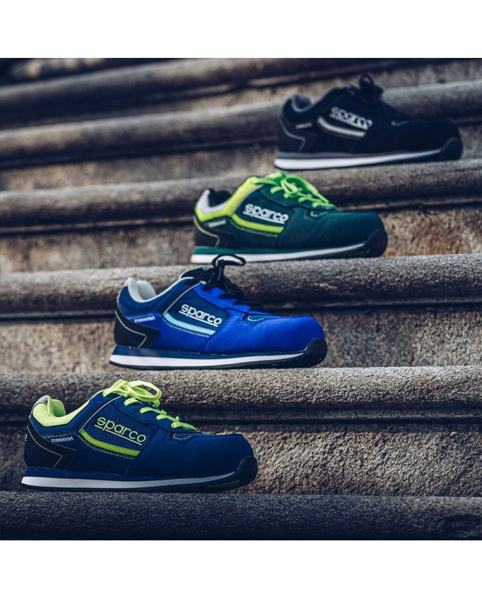 Stivali Racing Sparco GYMKHANA DANI Giallo Azzurro Blu Marino Stivali Racing Sparco GYMKHANA DANI Giallo Azzurro Blu Marino