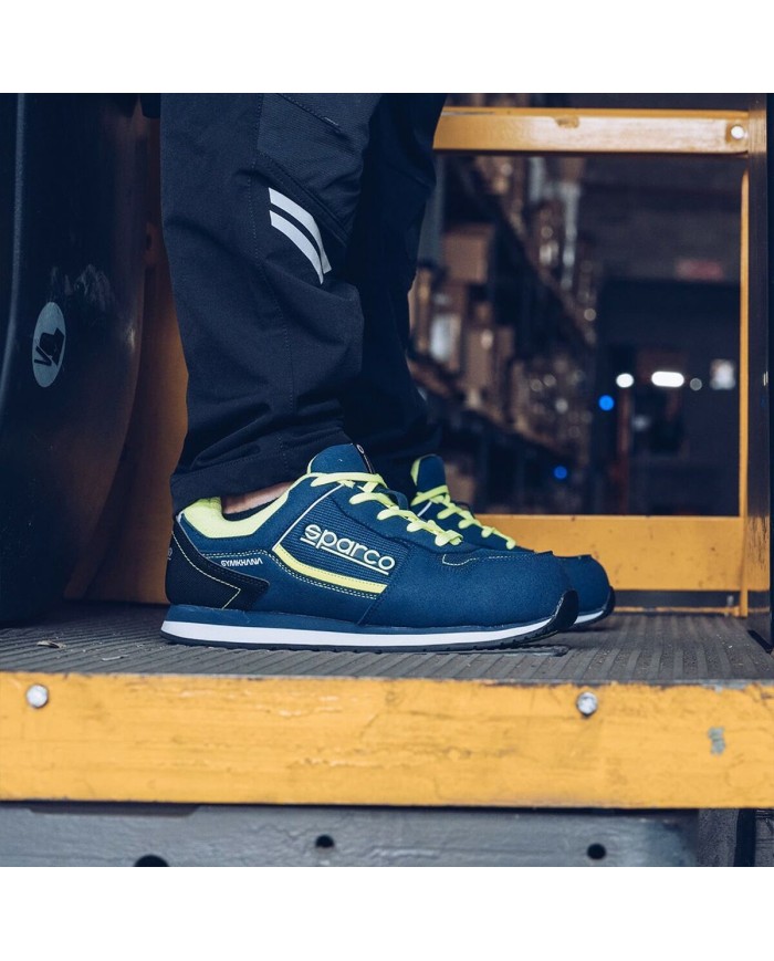 Stivali Racing Sparco GYMKHANA DANI Giallo Azzurro Blu Marino Stivali Racing Sparco GYMKHANA DANI Giallo Azzurro Blu Marino