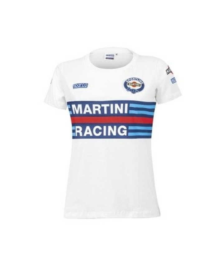 Maglia a Maniche Corte Donna Sparco Martini Racing Bianco