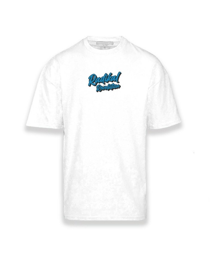 Maglia a Maniche Corte Uomo Radikal Revolution NICE TRACTOR NEAR THE BULLS Bianco M