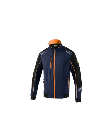 Giacca Sportiva da Uomo Sparco Tech TW Azzurro Arancio Blu scuro Giacca Sportiva da Uomo Sparco Tech TW Azzurro Arancio Blu scuro