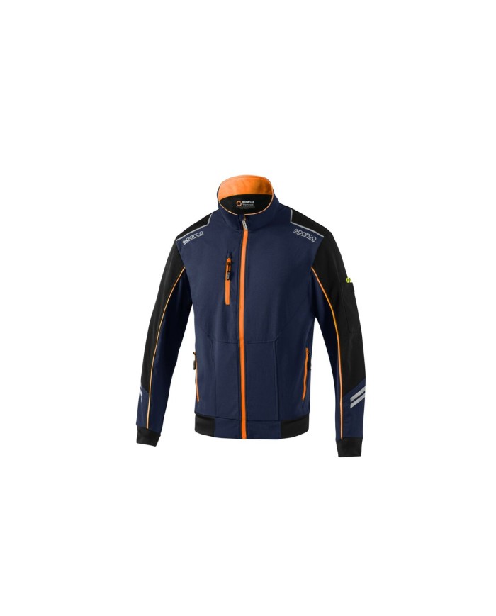 Giacca Sportiva da Uomo Sparco Tech TW Azzurro Arancio Blu scuro Giacca Sportiva da Uomo Sparco Tech TW Azzurro Arancio Blu scuro