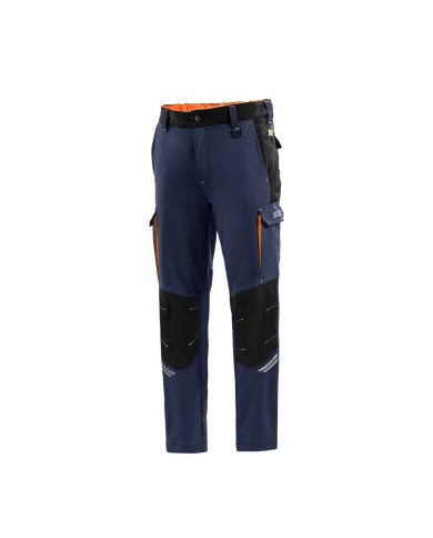 Pantalone Lungo Sportivo Sparco Tech TW Blu scuro Arancio Pantalone Lungo Sportivo Sparco Tech TW Blu scuro Arancio