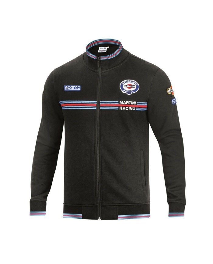 Felpa con Cappuccio Uomo Sparco Martini Racing Nero