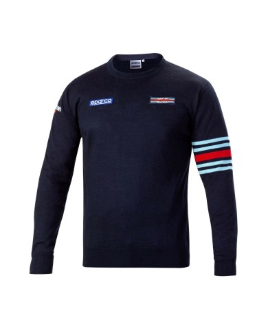Felpa senza Cappuccio Uomo Sparco Martini Racing Blu scuro Felpa senza Cappuccio Uomo Sparco Martini Racing Blu scuro