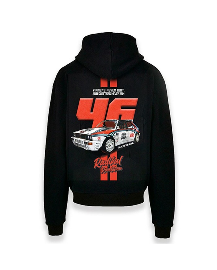 Felpa con Cappuccio Uomo Radikal Revolution WINNERS NEVER QUIT Nero