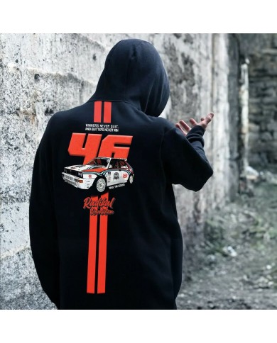 Felpa con Cappuccio Uomo Radikal Revolution WINNERS NEVER QUIT Nero