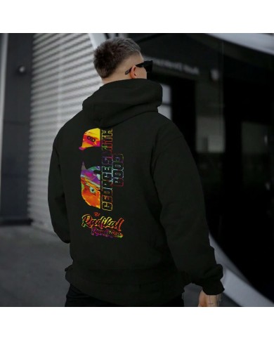 Felpa con Cappuccio Radikal Revolution RKGSG5063XL Nero XXXL