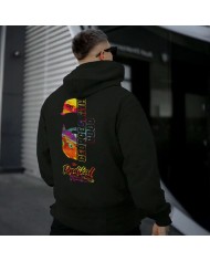 Felpa con Cappuccio Radikal Revolution RKGSG5063XL Nero XXXL