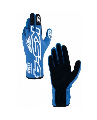 Guanti da karting per bambini OMP KS-4 Azzurro Bianco 4 Guanti da karting per bambini OMP KS-4 Azzurro Bianco 4