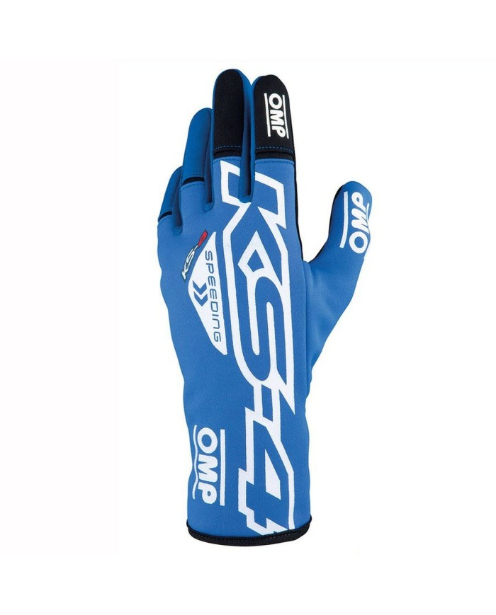 Guanti da karting per bambini OMP KS-4 Azzurro Bianco 4 Guanti da karting per bambini OMP KS-4 Azzurro Bianco 4
