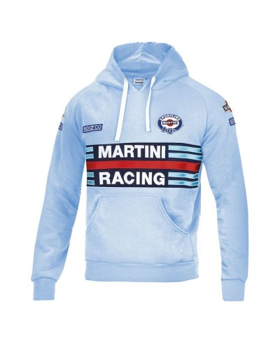 Felpa con Cappuccio Sparco MARTINI-R Azzurro XXL Felpa con Cappuccio Sparco MARTINI-R Azzurro XXL