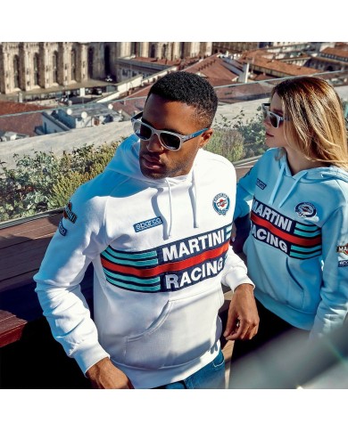 Felpa con Cappuccio Sparco MARTINI-R Azzurro XXL