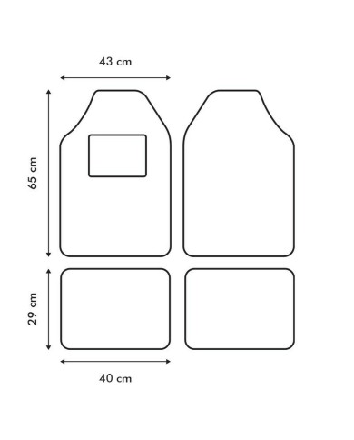 Set di Tappetini per Auto MOMO MOMLCM4ITBK