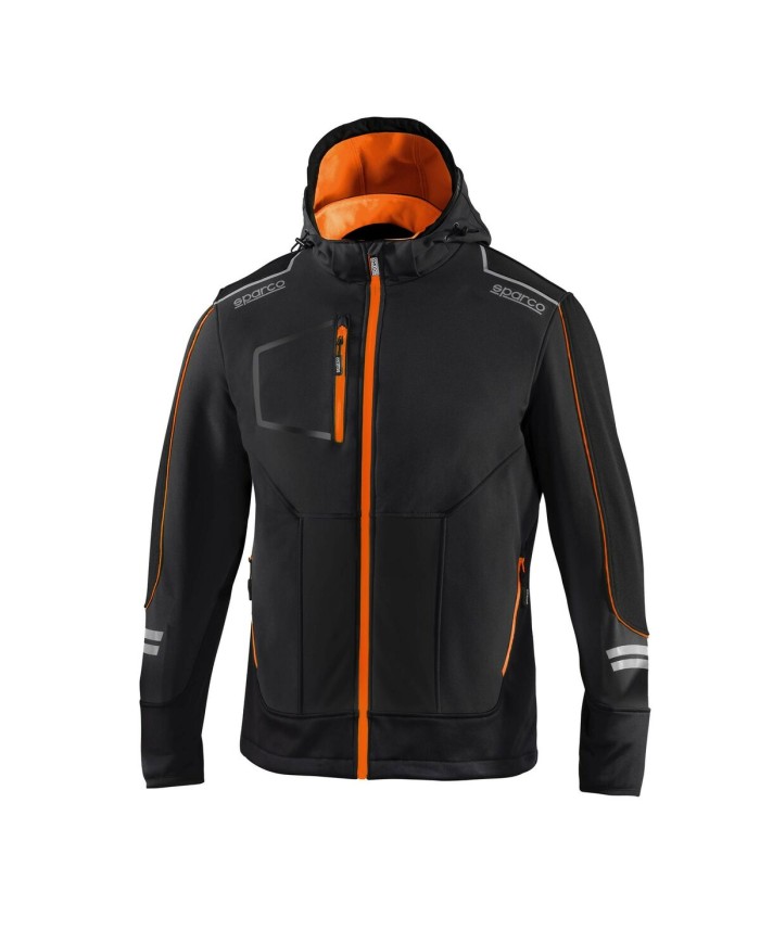 Giacca Antivento Sparco TECH SOFT-SHELL Nero Arancio L