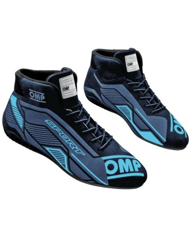 Stivali Racing OMP OMP SPORT FIA 8856-2018 46 Nero/Blu Taglia 46
