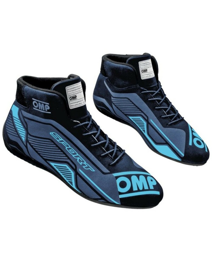 Stivali Racing OMP OMP SPORT FIA 8856-2018 46 Nero/Blu Taglia 46 Stivali Racing OMP OMP SPORT FIA 8856-2018 46 Nero/Blu Taglia 46