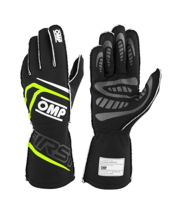 Guanti Karting OMP MY2025 Giallo Nero FIA 8856-2018 Guanti Karting OMP MY2025 Giallo Nero FIA 8856-2018