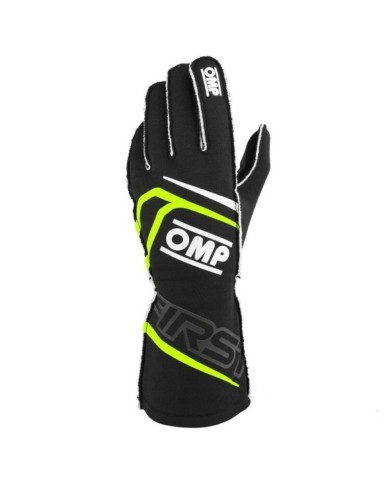 Guanti Karting OMP MY2025 Giallo Nero FIA 8856-2018