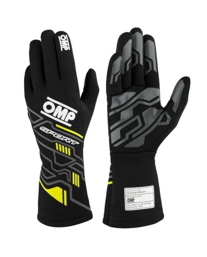 Guanti Karting OMP MY2025 Giallo Nero FIA 8856-2018 Guanti Karting OMP MY2025 Giallo Nero FIA 8856-2018