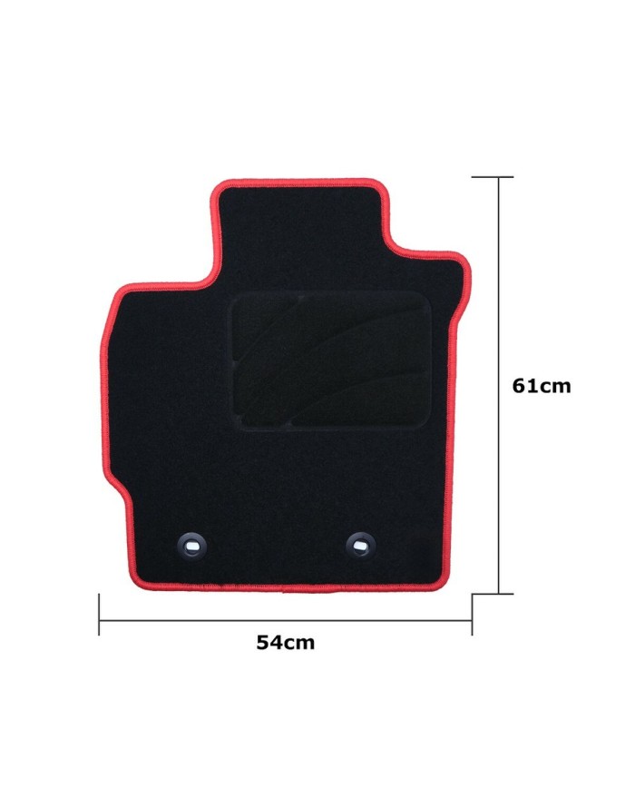 Set di Tappetini per Auto OCC Motorsport OCCTY0001RD Nero Toyota Auris (2007-2013) 5 Pezzi Set di Tappetini per Auto OCC Motorsport OCCTY0001RD Nero Toyota Auris (2007-2013) 5 Pezzi