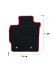 Set di Tappetini per Auto OCC Motorsport OCCTY0001RD Nero Toyota Auris (2007-2013) 5 Pezzi Set di Tappetini per Auto OCC Motorsport OCCTY0001RD Nero Toyota Auris (2007-2013) 5 Pezzi