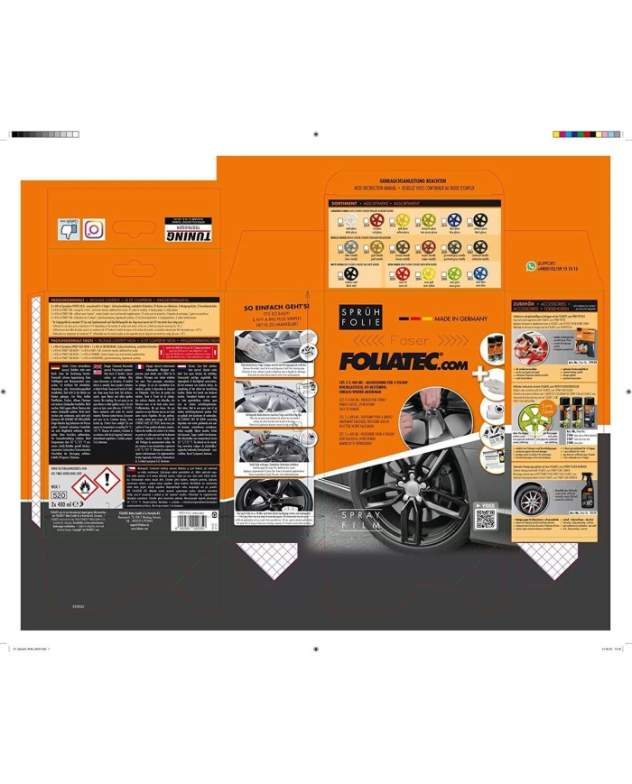 Gomma Liquida per Auto Foliatec Argentato in metallo 400 ml Gomma Liquida per Auto Foliatec Argentato in metallo 400 ml