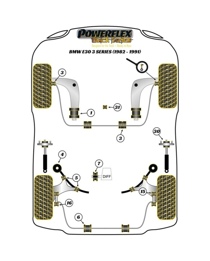 Silentblock Powerflex PFF5-303 Delantera Inferiore Silentblock Powerflex PFF5-303 Delantera Inferiore