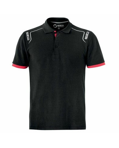Polo a Maniche Corte Sparco TECH STRETCH Nero XXL Polo a Maniche Corte Sparco TECH STRETCH Nero XXL
