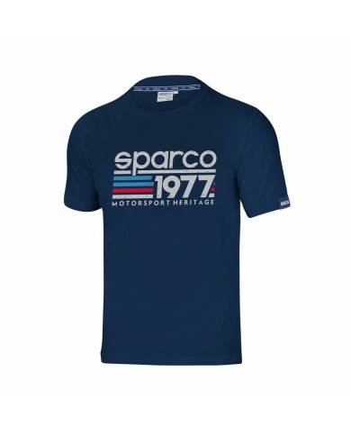 Maglia a Maniche Corte Sparco S01329BM2M Blu Marino Maglia a Maniche Corte Sparco S01329BM2M Blu Marino