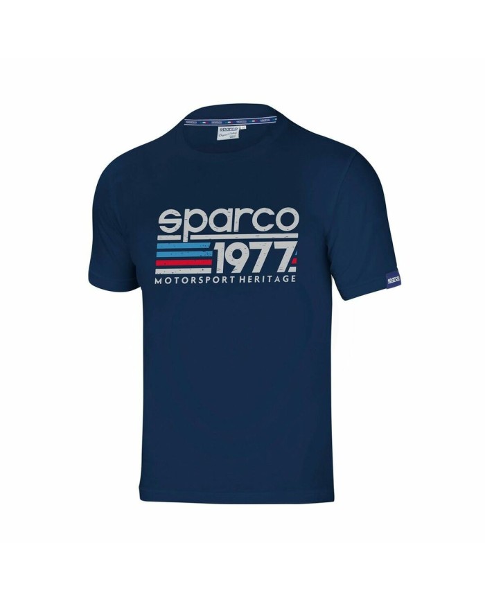 Maglia a Maniche Corte Sparco S01329BM2M Blu Marino Maglia a Maniche Corte Sparco S01329BM2M Blu Marino