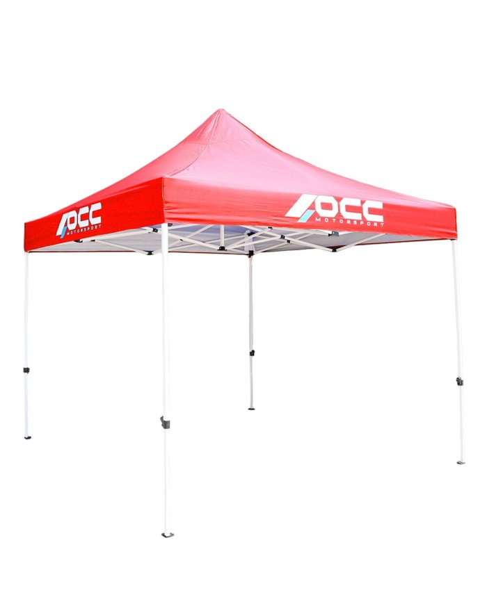 Tenda OCC Motorsport OCCCARP02 Racing Rosso Poliestere 420D Oxford 3 x 3 m