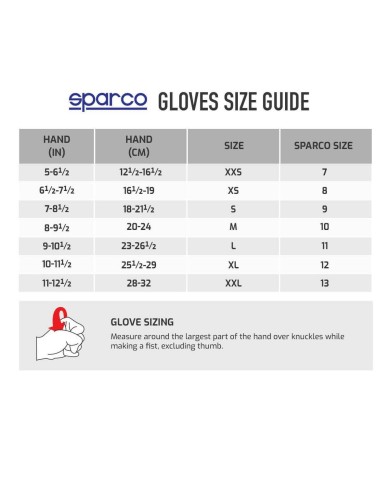 Guanti Karting Sparco LAND CLASSIC Bianco 10 Guanti Karting Sparco LAND CLASSIC Bianco 10