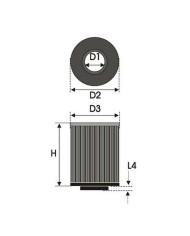 Filtro dell'aria Green Filters B11.70 Universale