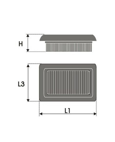 Filtro dell'aria Green Filters P960527 Filtro dell'aria Green Filters P960527